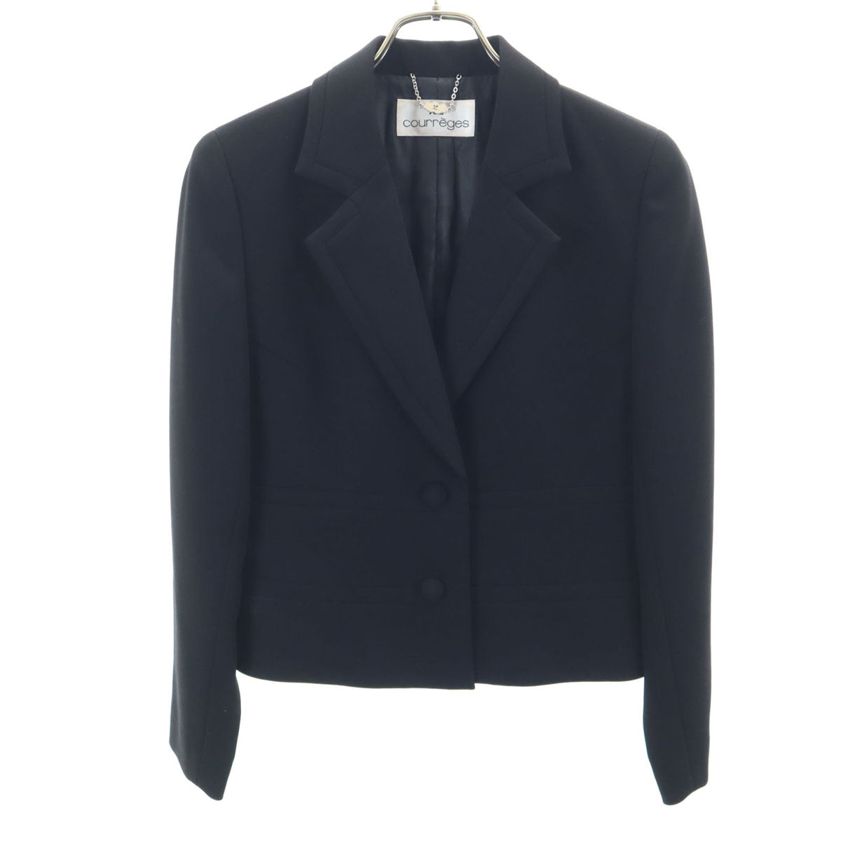 courreges クレージュ 日本製 ジャケット 7AR 黒 レディース