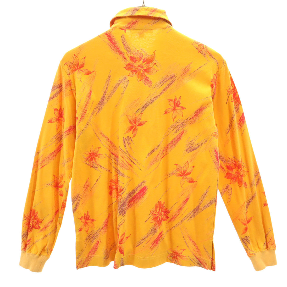 KENZO GOLF ケンゾーゴルフ 90s 日本製 オールド 総柄 長袖 ハーフジップ カットソー 1 オレンジ メンズ