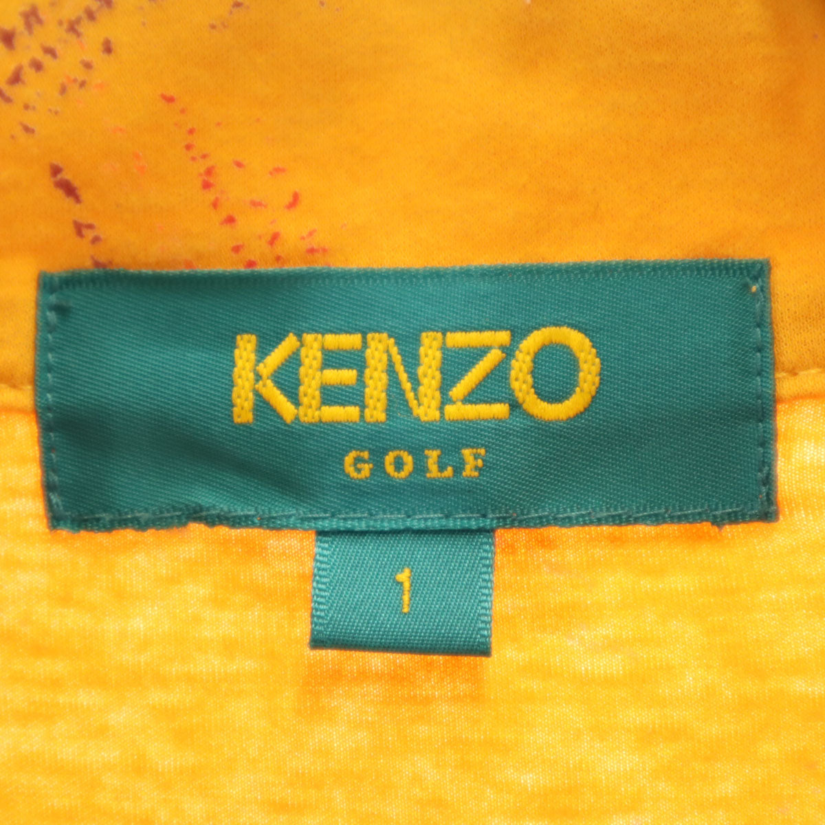 KENZO GOLF ケンゾーゴルフ 90s 日本製 オールド 総柄 長袖 ハーフジップ カットソー 1 オレンジ メンズ