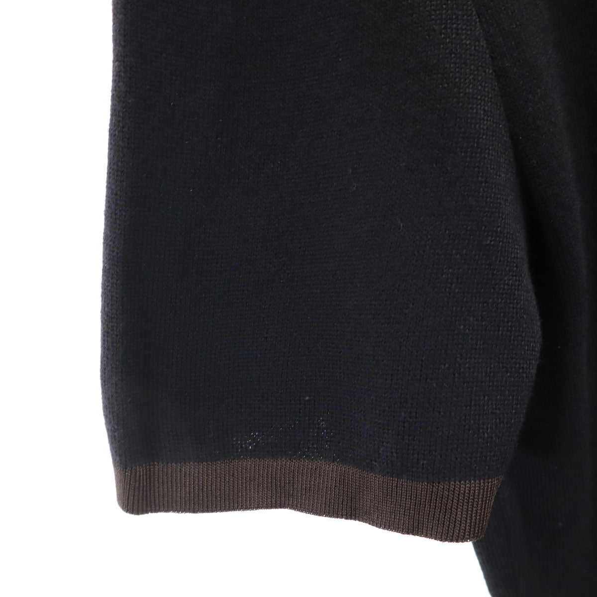 Salvatore Ferragamo サルヴァトーレフェラガモ 90s イタリア製 オールド 半袖 Vネック ニット M ブラック セーター レディース