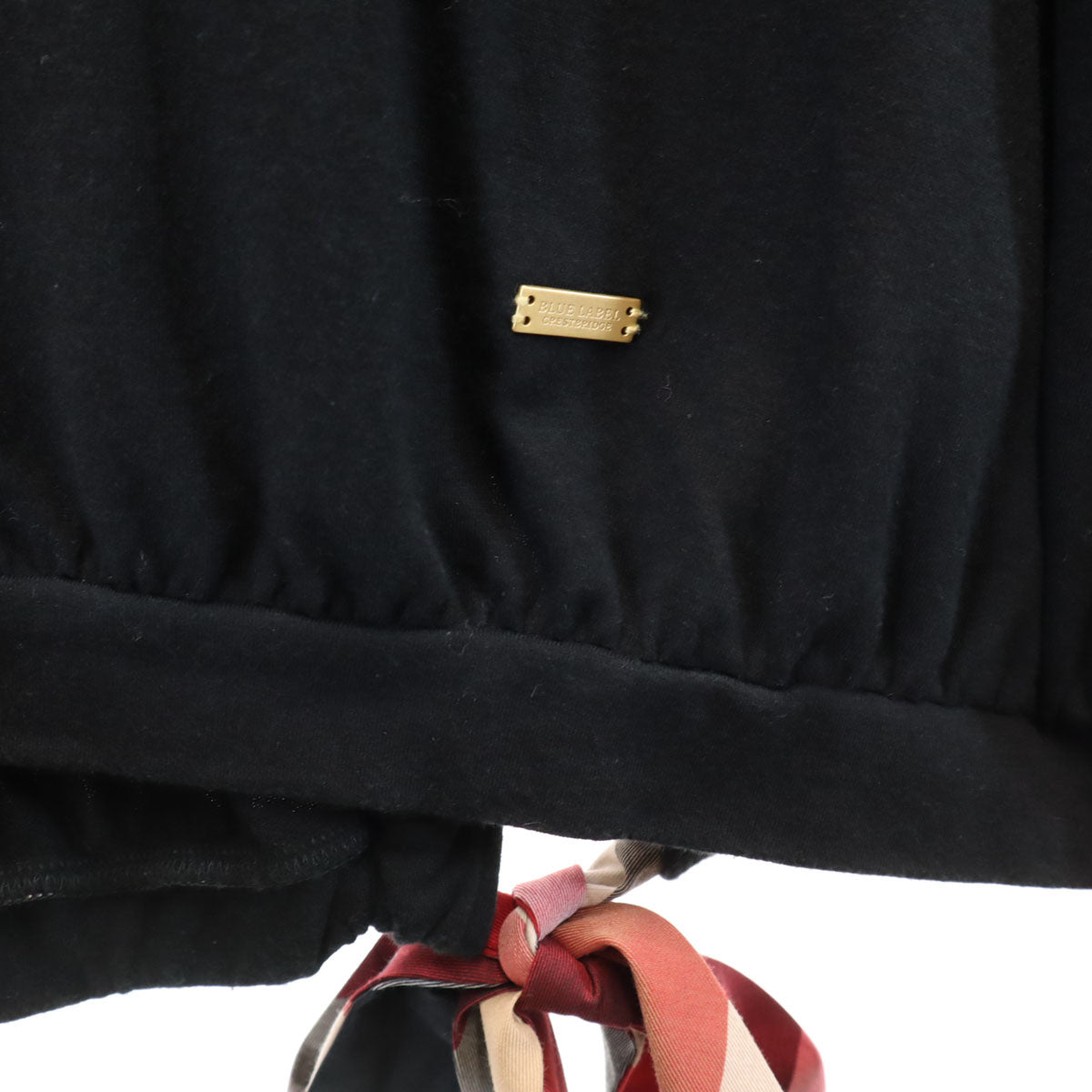 BLUE LABEL CRESTBRIDGE ブルーレーベルクレストブリッジ 長袖 ボートネック カットソー 38 ブラック レディース