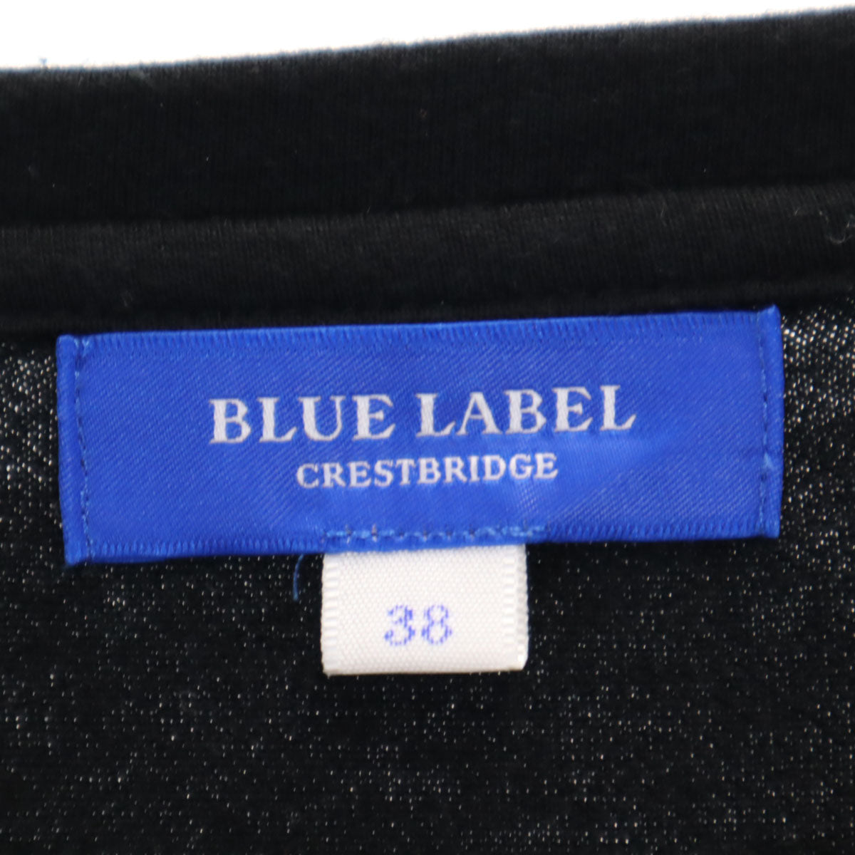 BLUE LABEL CRESTBRIDGE ブルーレーベルクレストブリッジ 長袖 ボートネック カットソー 38 ブラック レディース