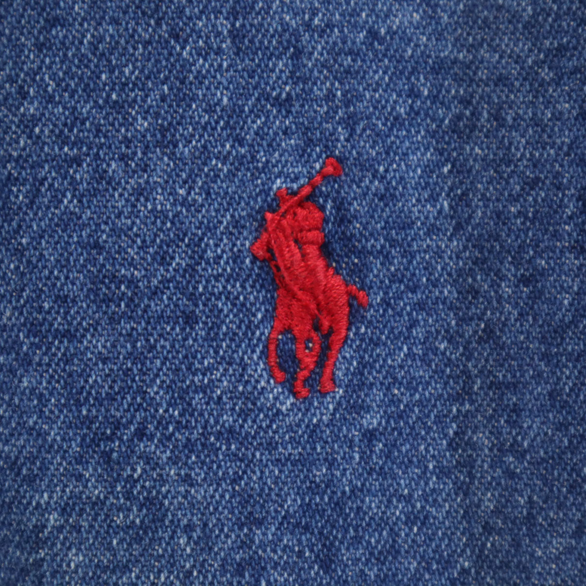 POLO COUNTRY RALPH LAUREN ポロカントリー ラルフローレン 80s 90s 89-91s オールド 初期 長袖 デニム ボタンダウンシャツ L ウォッシュブルー メンズ