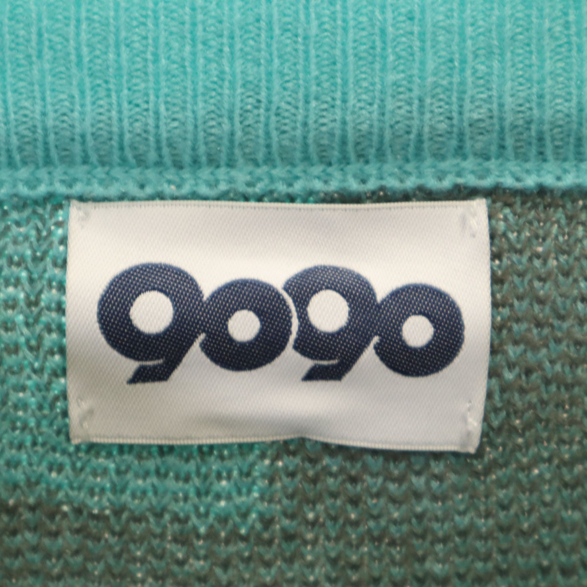 9090 ナインティナインティ 長袖 ニット XL ブルー系 セーター メンズ