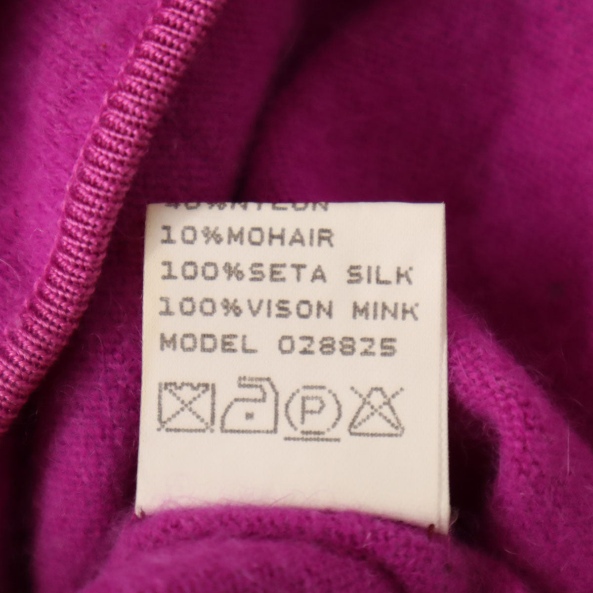 Emilio Pucci エミリオプッチ イタリア製 アンゴラブレンド 長袖 ミンクファー セーター 42 パープル ニット レディース