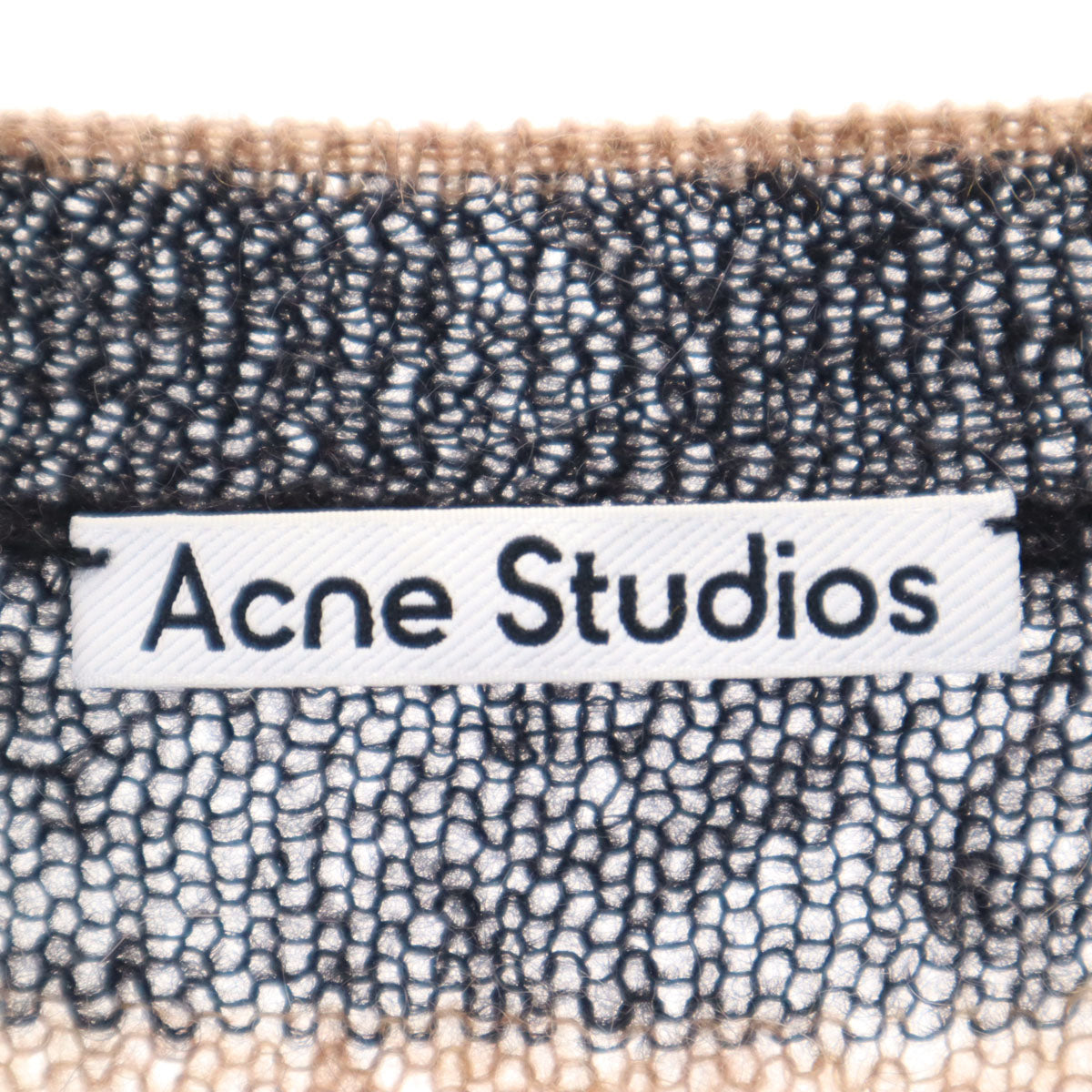 ACNE STUDIOS アクネストゥディオズ ボーダー柄 長袖 ニット XS ブラウン セーター レディース
