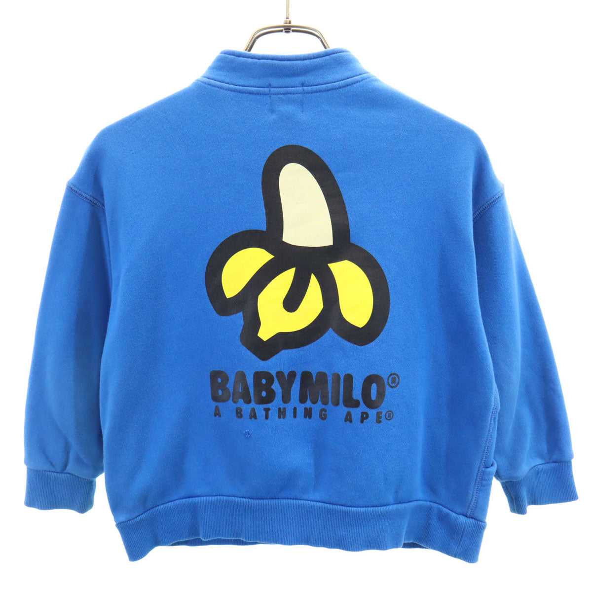 BAPE KIDS BY A BATHING APE ベイプキッズバイアベイシングエイプ 長袖 ハーフジップ スウェット 120 ブルー キッズ