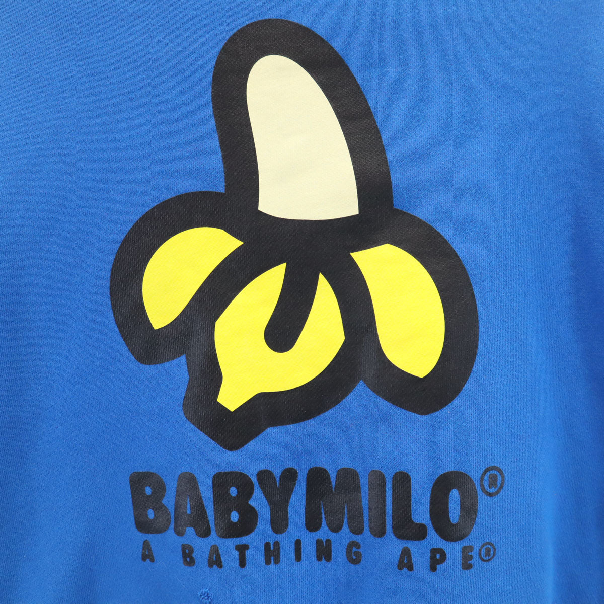 BAPE KIDS BY A BATHING APE ベイプキッズバイアベイシングエイプ 長袖 ハーフジップ スウェット 120 ブルー キッズ