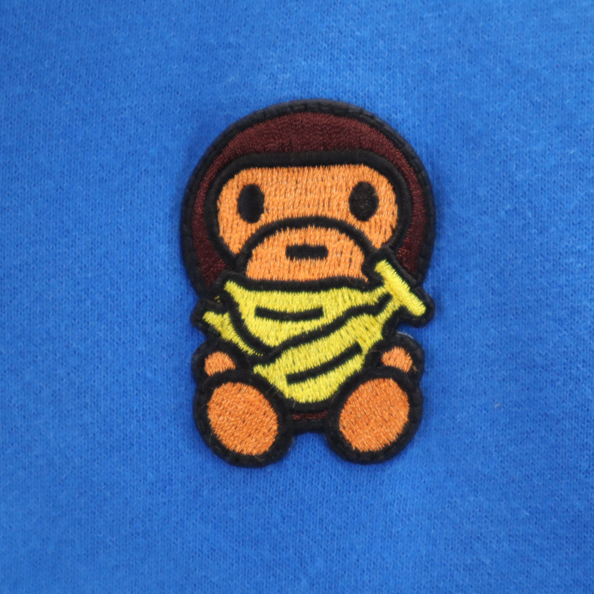 BAPE KIDS BY A BATHING APE ベイプキッズバイアベイシングエイプ 長袖 ハーフジップ スウェット 120 ブルー キッズ