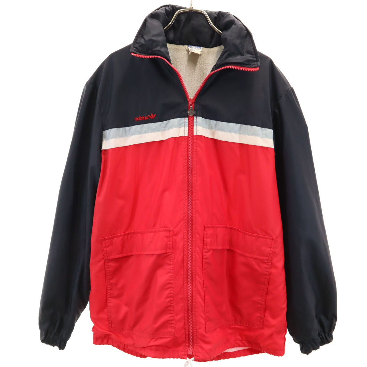 adidas アディダス 70s ヴィンテージ 西ドイツタグ デサント ナイロンジャケット 94-5 レッド メンズ