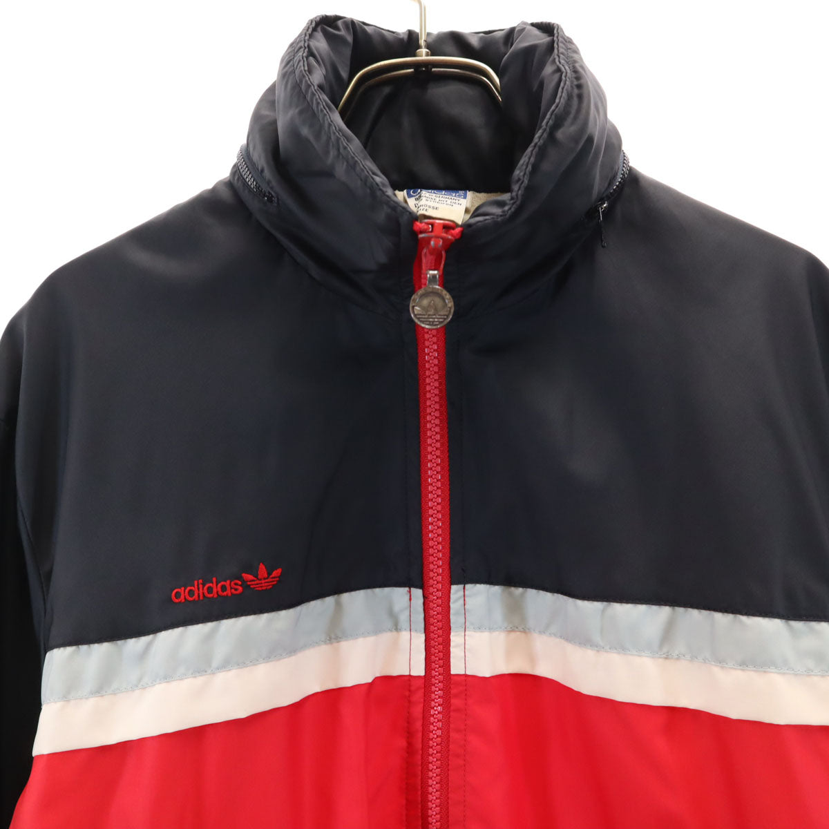 adidas アディダス 70s ヴィンテージ 西ドイツタグ デサント ナイロンジャケット 94-5 レッド メンズ