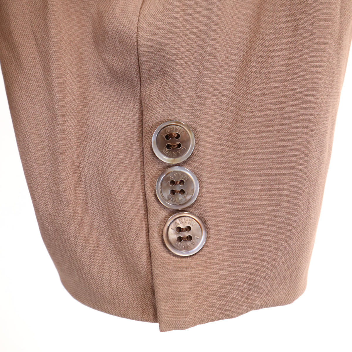 LANVIN ランバン 80s 90s シルク オールド テーラードジャケット 46 ピンクブラウン メンズ