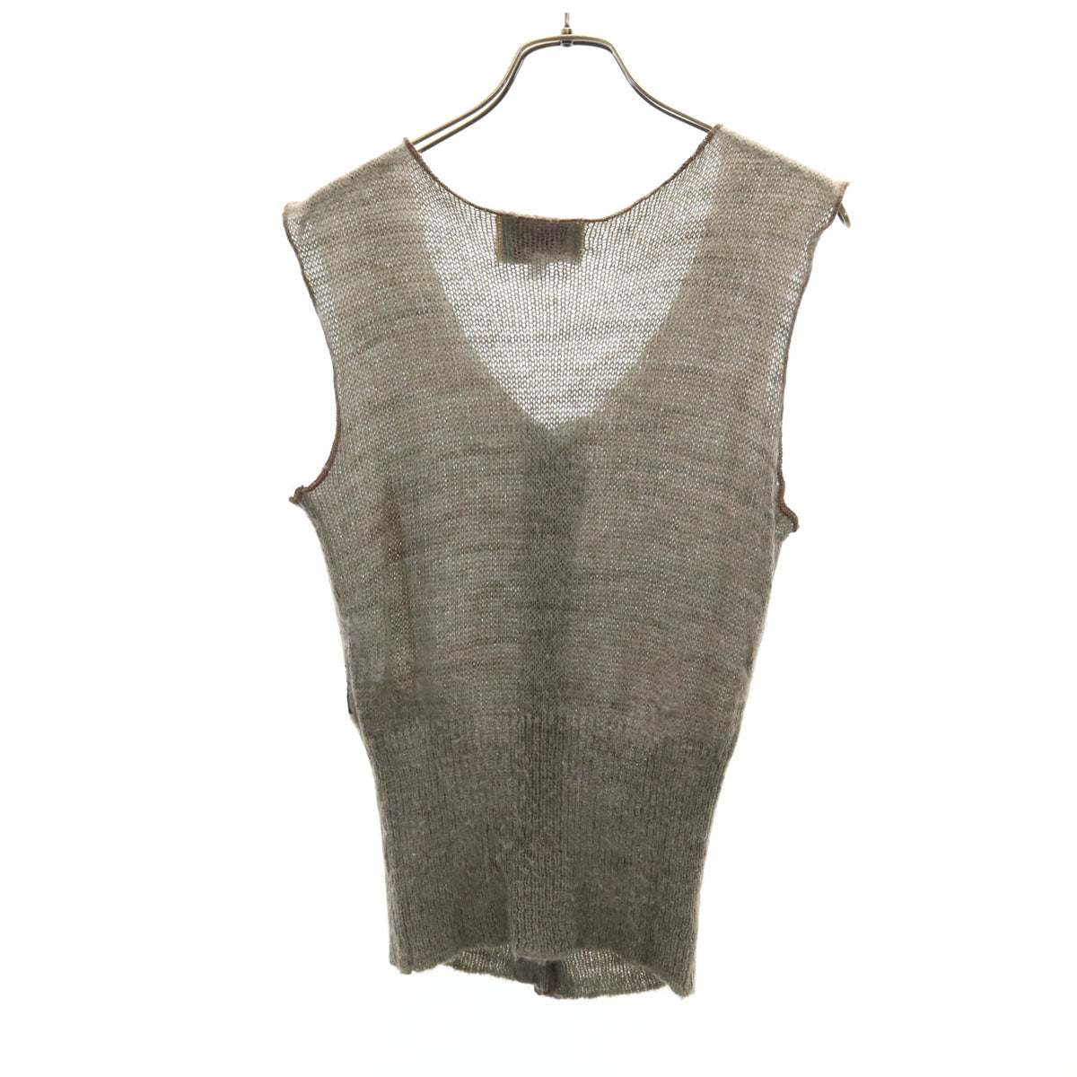 ARMANI JEANS アルマーニジーンズ 90s イタリア製 オールド ニットベスト 42 グレー レディース