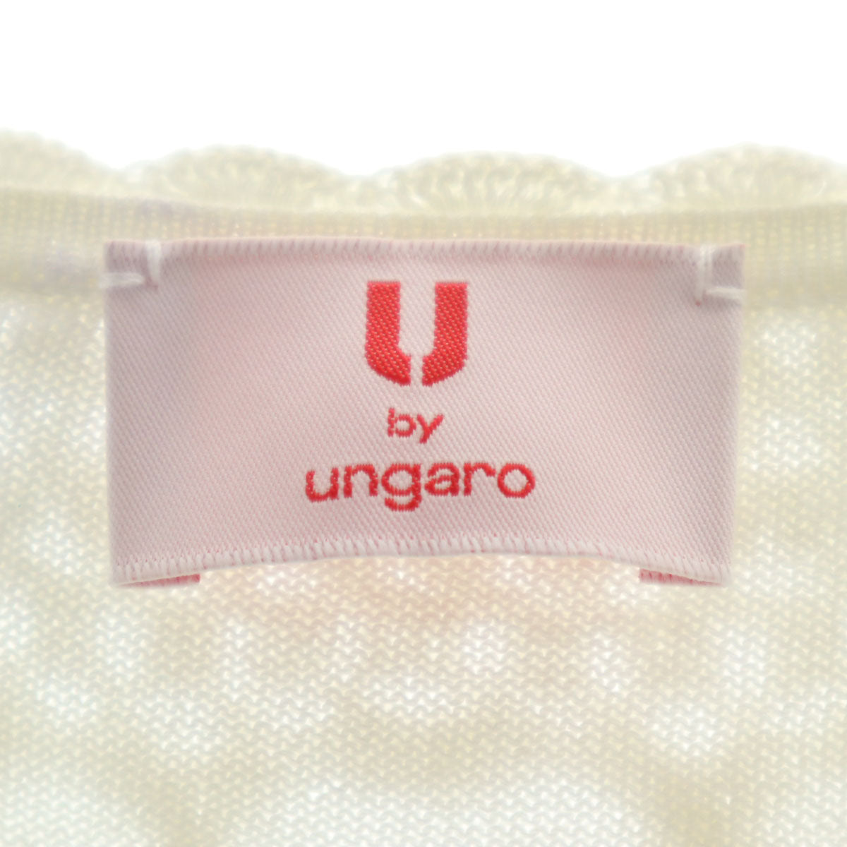 U by ungaro ユーバイウンガロ 長袖 ニットカーディガン M ホワイト 装飾 レディース
