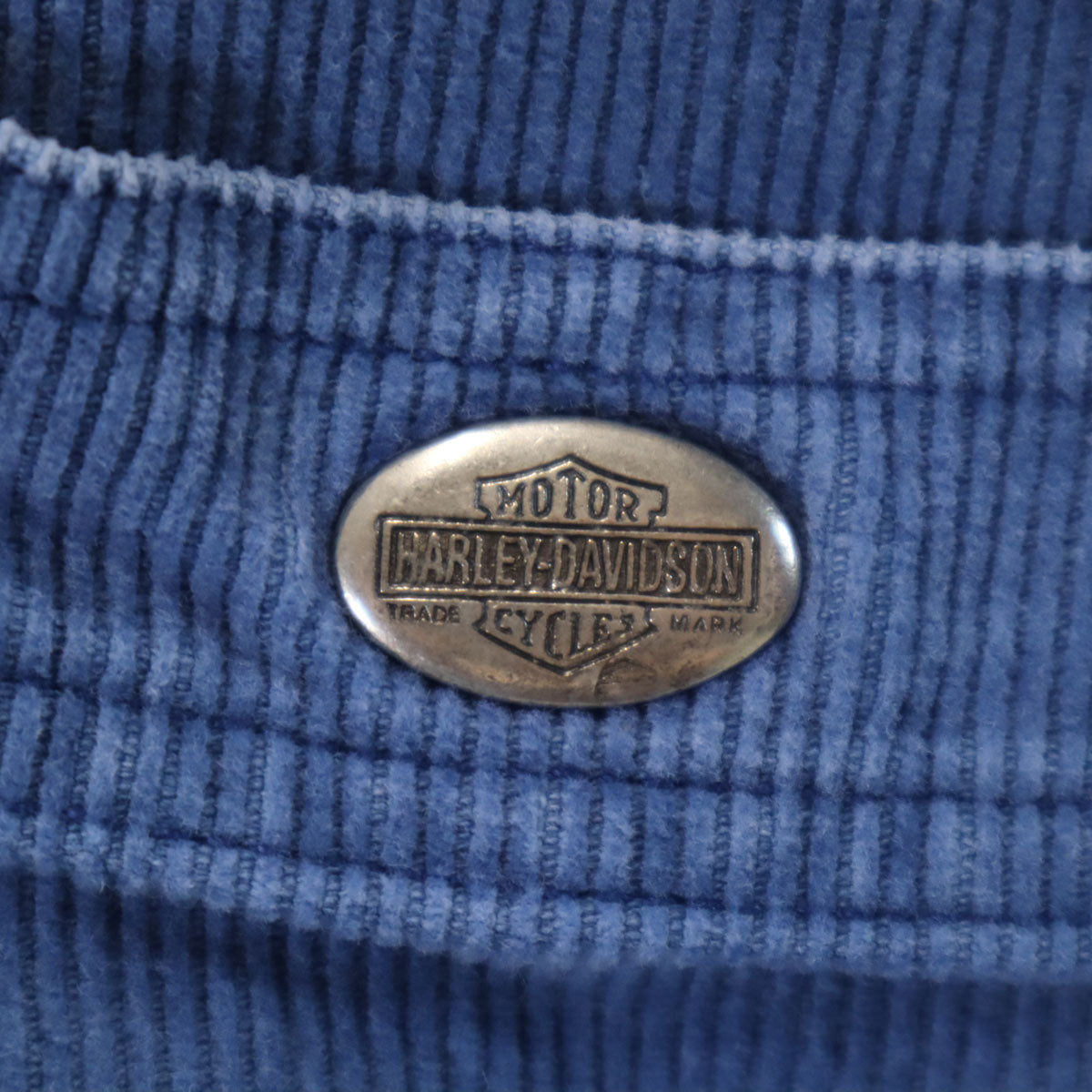 HARLEY DAVIDSON ハーレーダビッドソン 00s オールド 長袖 コーデュロイシャツ L ブルー メンズ