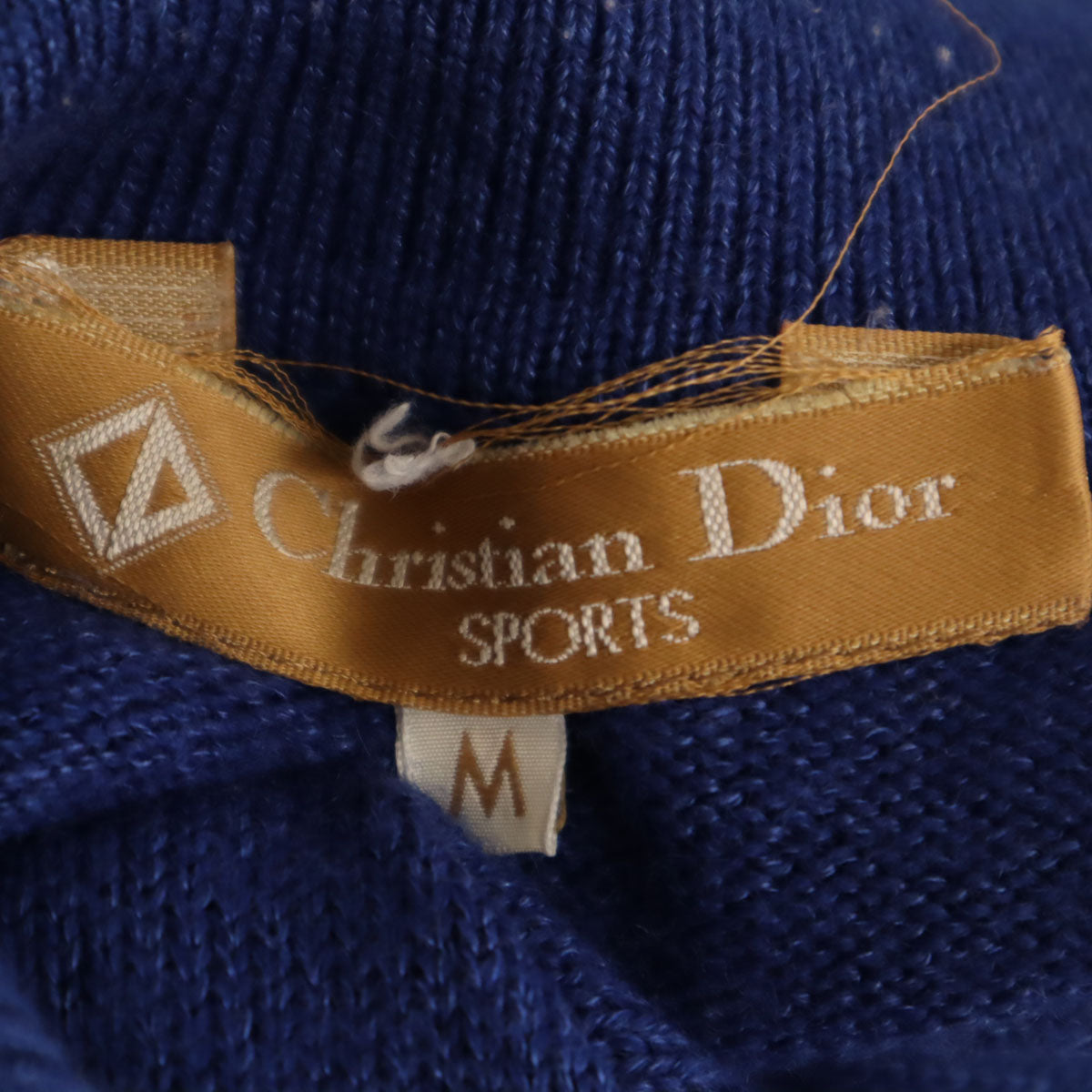 Christian Dior SPORTS クリスチャンディオールスポーツ 80s 90s オールド 長袖 ニット M 青紺系 セーター レディース