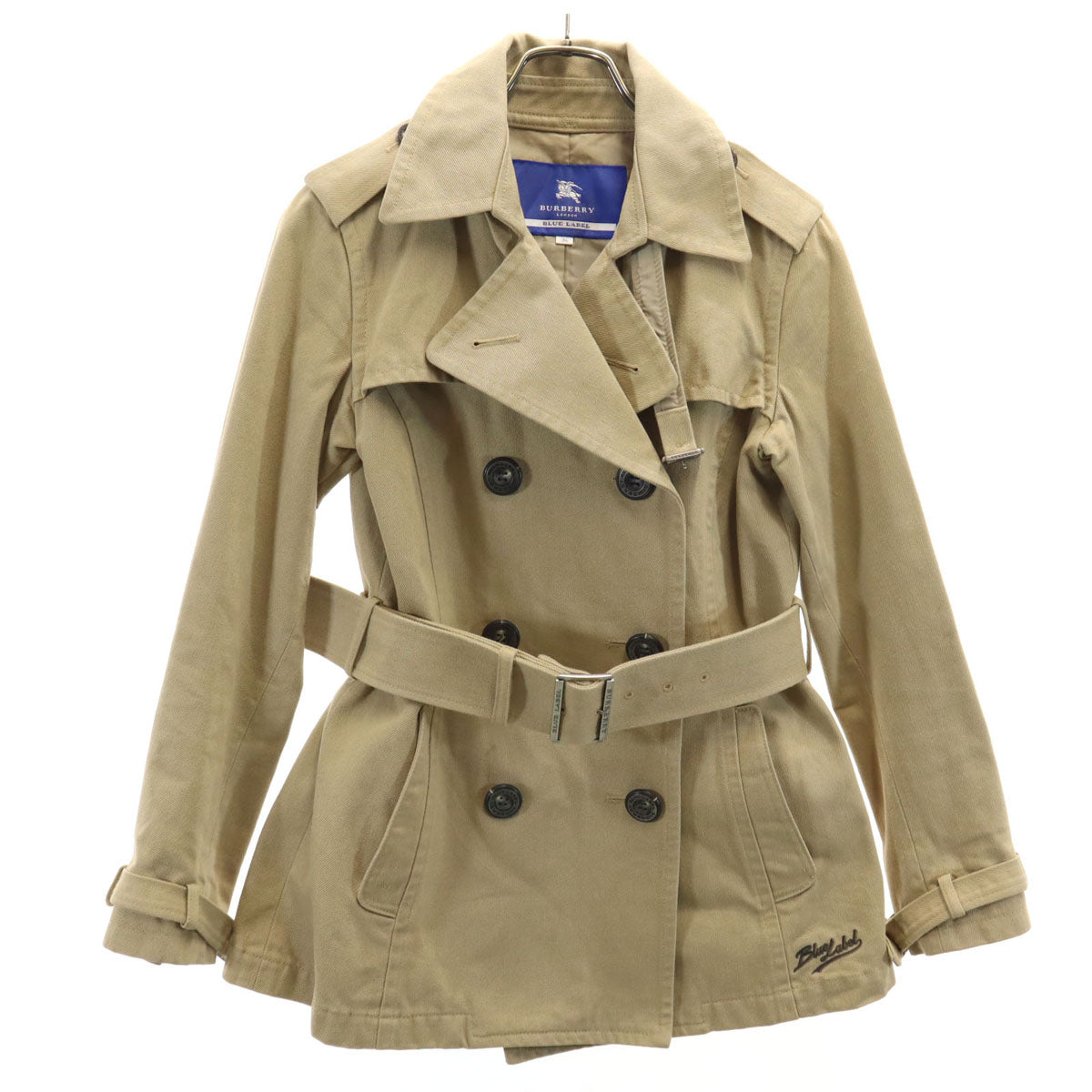 BURBERRY LONDON BLUE LABEL バーバリー ロンドン ブルーレーベル 日本製 トレンチ ジャケット 36 ベージュ 三陽商会 レディース