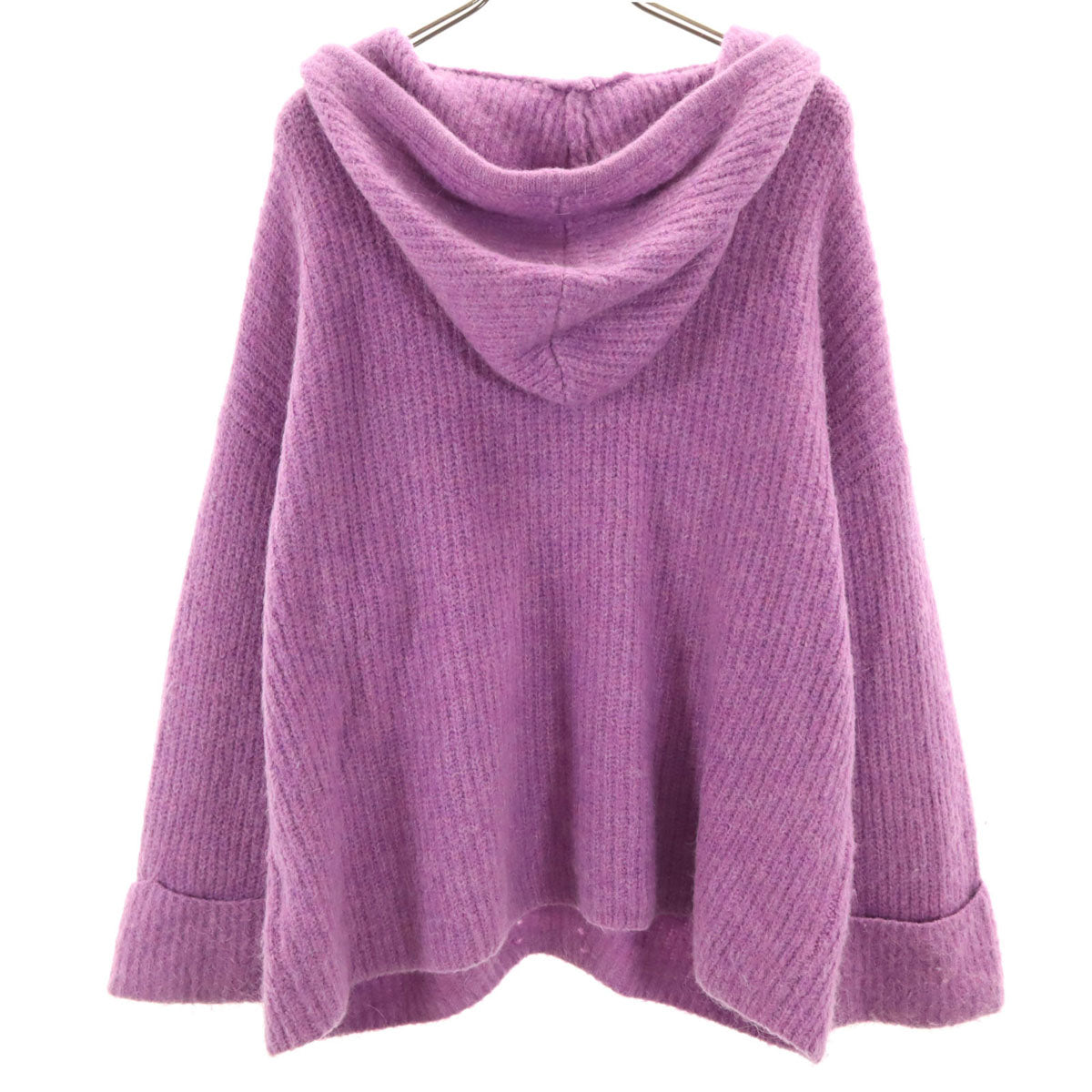 B:MING by BEAMS ビーミングバイビームス 長袖 フーデッド セーター F パープル系 ニット プルオーバー レディース