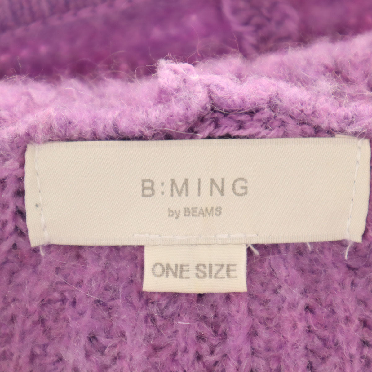 B:MING by BEAMS ビーミングバイビームス 長袖 フーデッド セーター F パープル系 ニット プルオーバー レディース