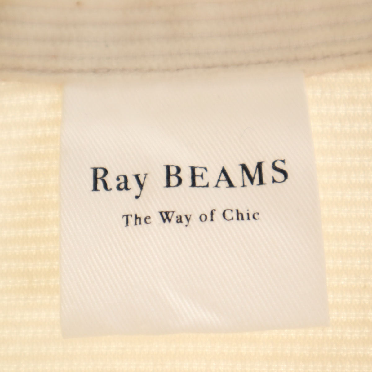 Ray Beams レイビームス 長袖 コーデュロイシャツ アイボリー レディース