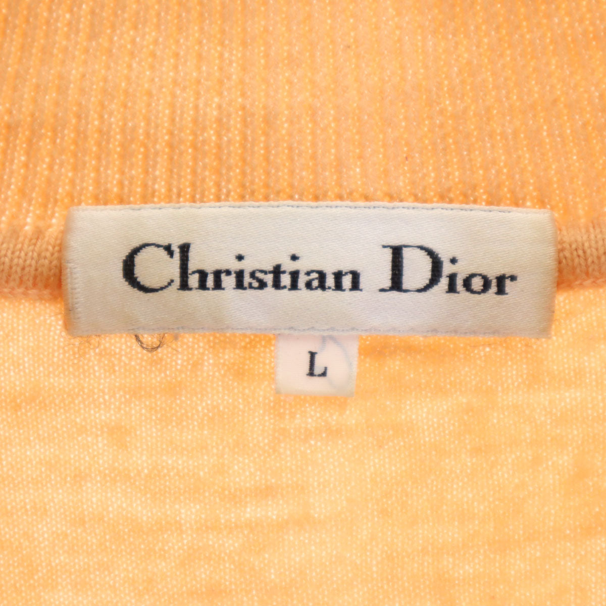 Christian Dior クリスチャンディオール 90s オールド 長袖 モックネック ニット L オレンジ セーター レディース