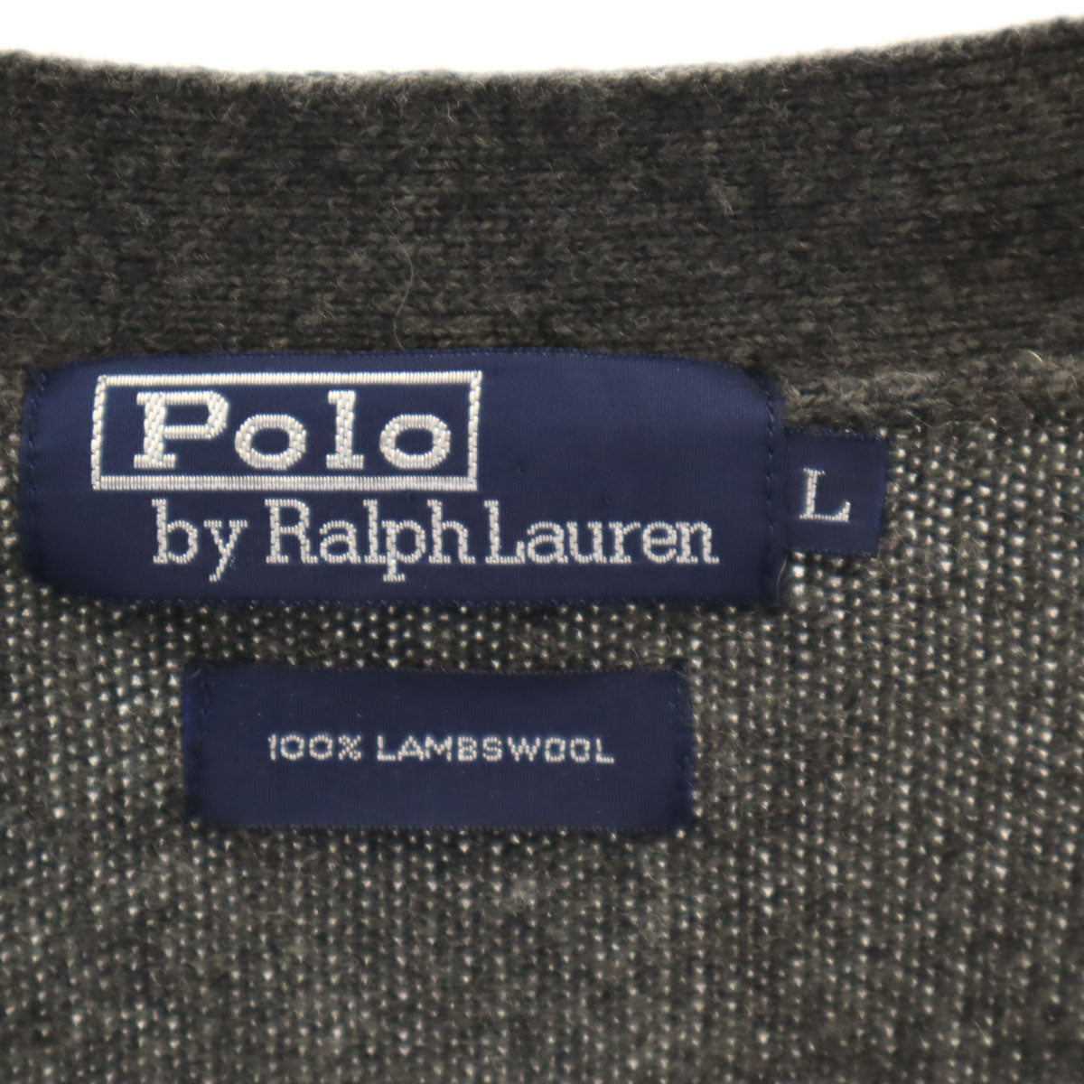 Polo by Ralph Lauren ポロバイラルフローレン ウール 長袖 ニットカーディガン L グレー系 メンズ
