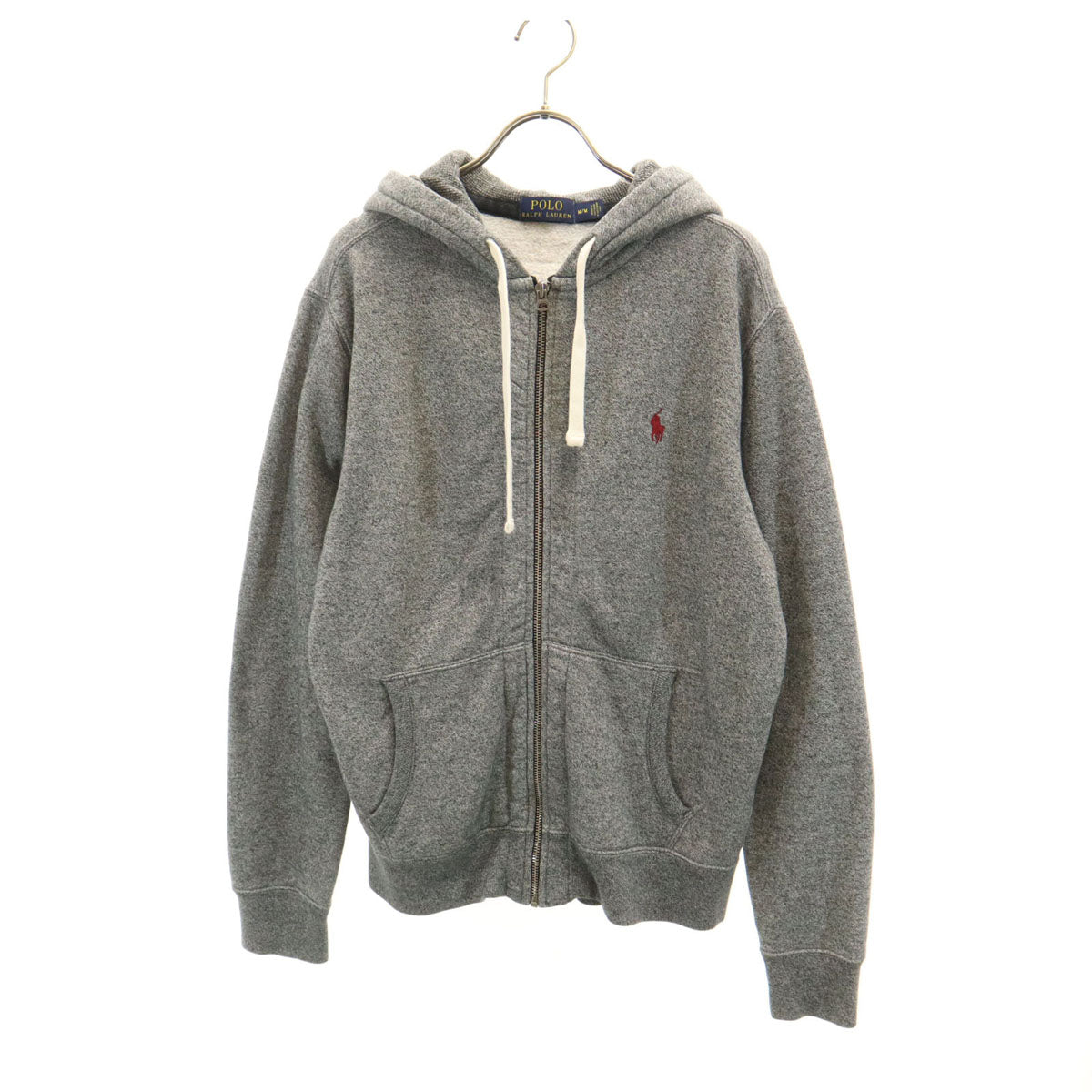 POLO RALPH LAUREN ポロラルフローレン 長袖 ジップパーカー M グレー系 裏起毛 メンズ