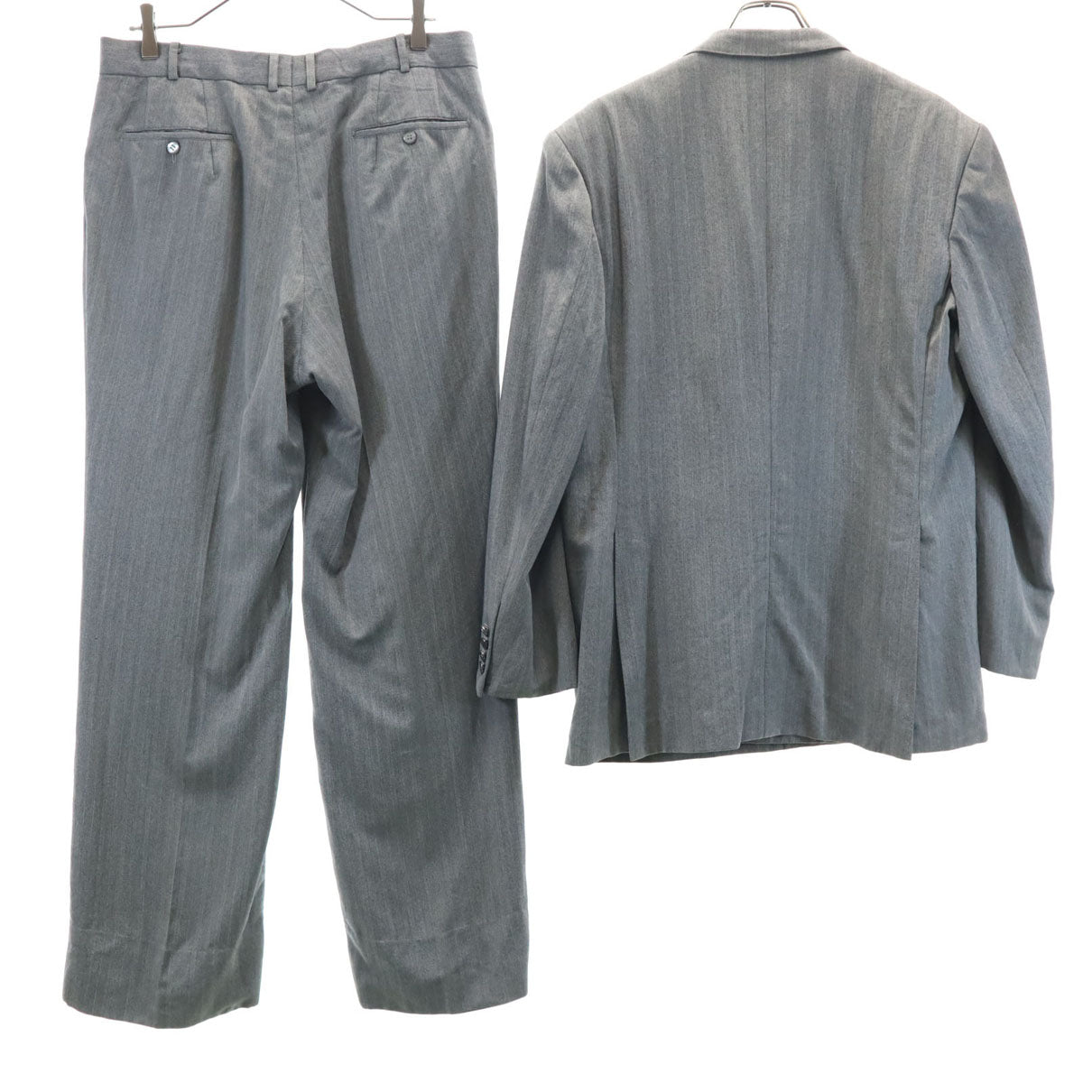 windsor tailor ashiya ストライプ柄 ゼニア生地 ダブル スーツ 上下 セットアップ グレー レディース