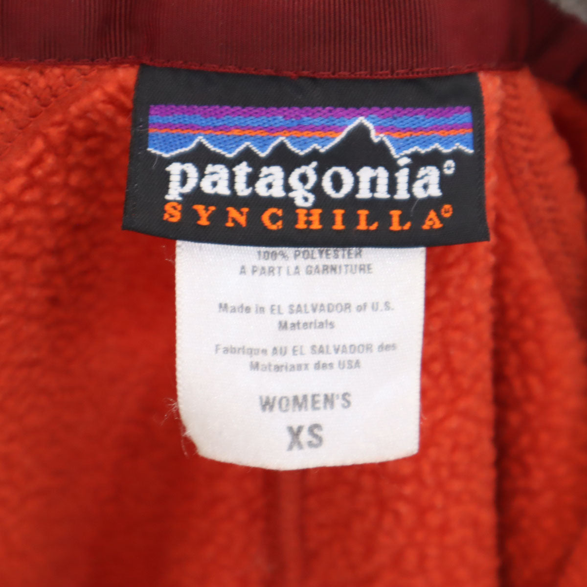 patagonia パタゴニア シンチラ フリース ベスト XS オレンジ 25163F6 アウトドア レディース