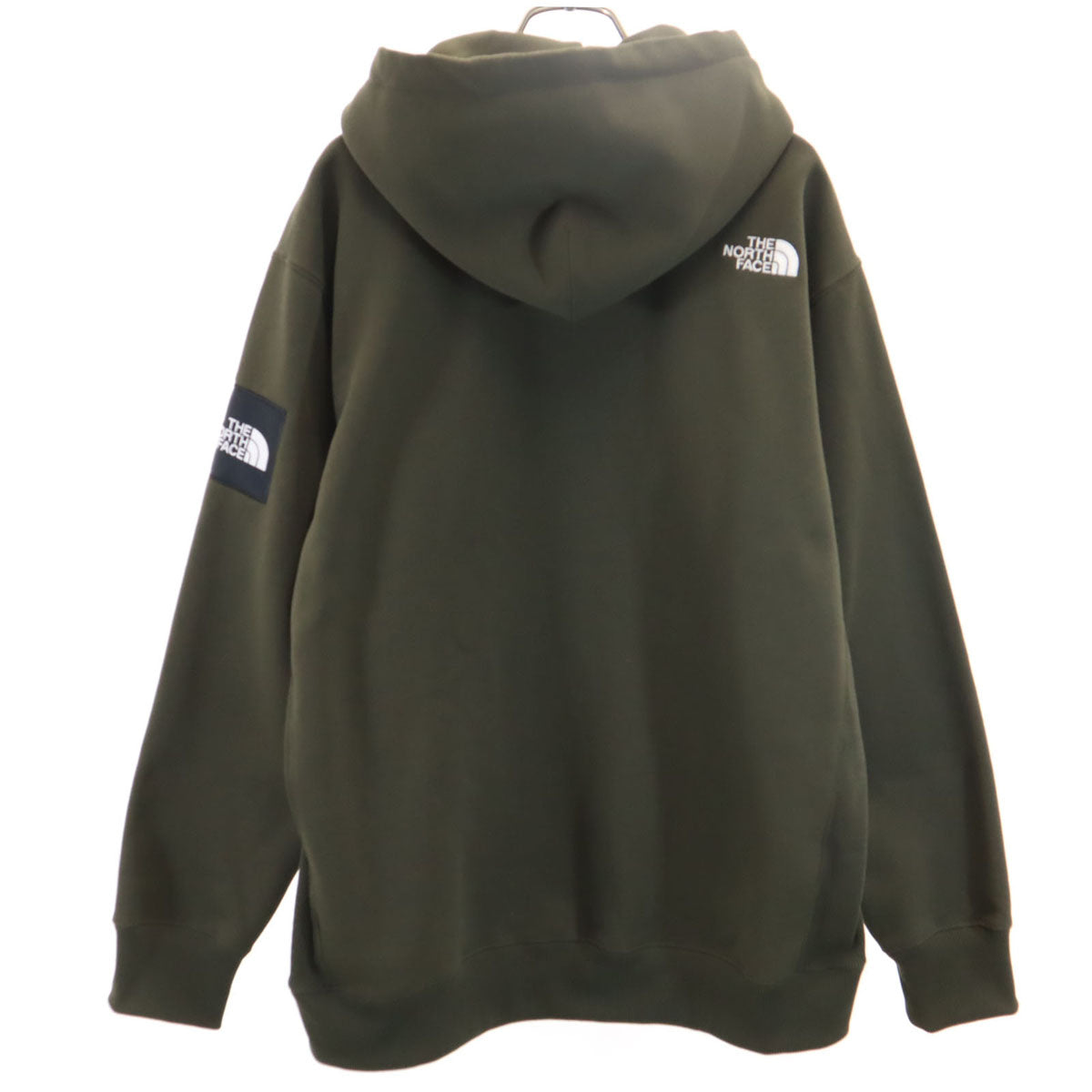 美品 THE NORTH FACE ノースフェイス 長袖 スウェット ジップパーカー L カーキ NT62232 アウトドア 裏起毛 メンズ