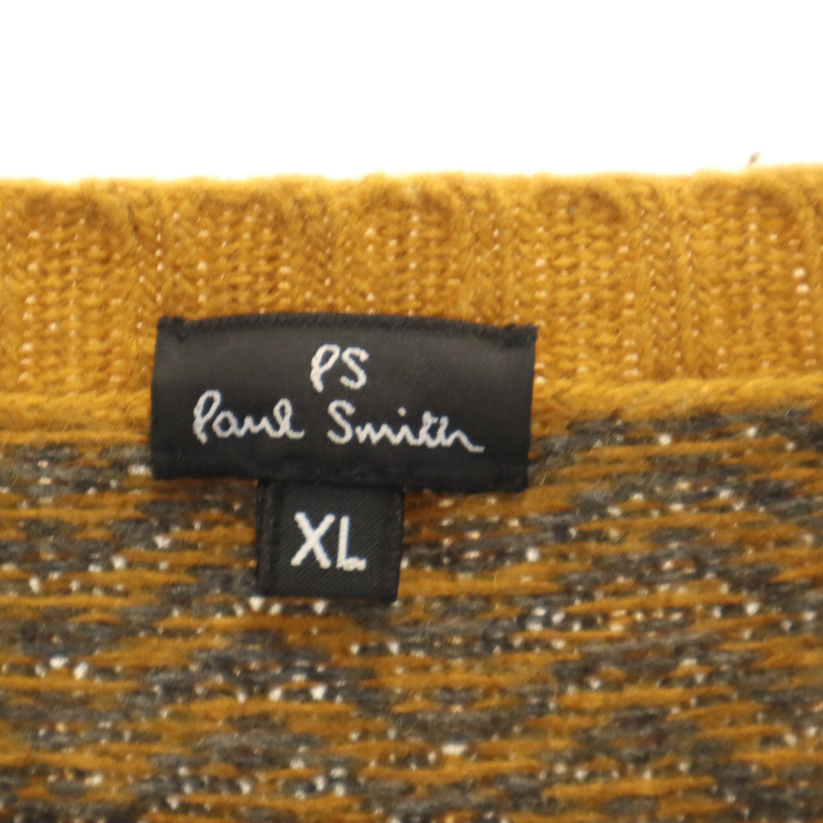 PS Paul Smith ピーエスポールスミス 総柄 長袖 セーター XL キャメル ニット メンズ