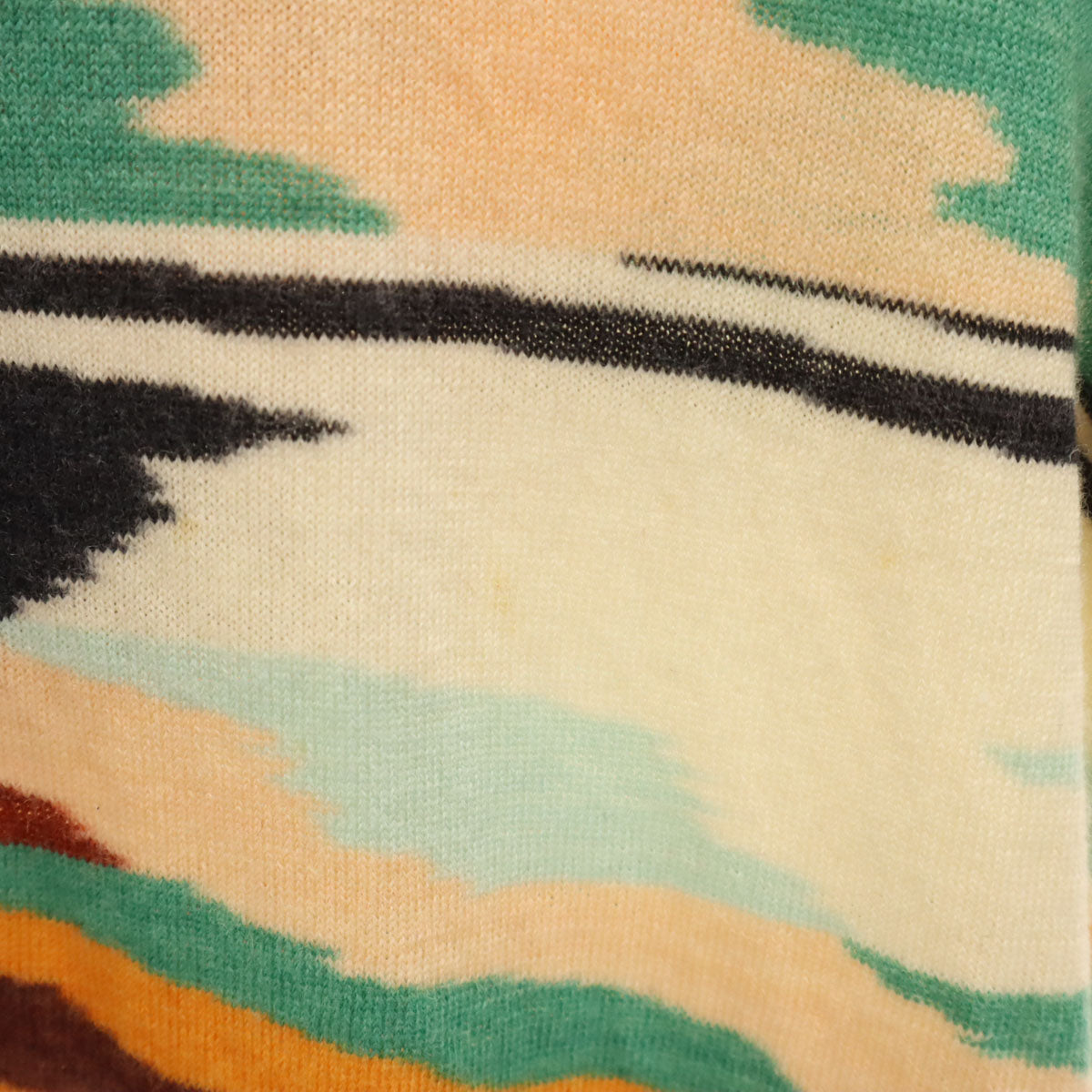 Missoni ミッソーニ イタリア製 総柄 半袖 ポロ ニット 44 マルチ レディース