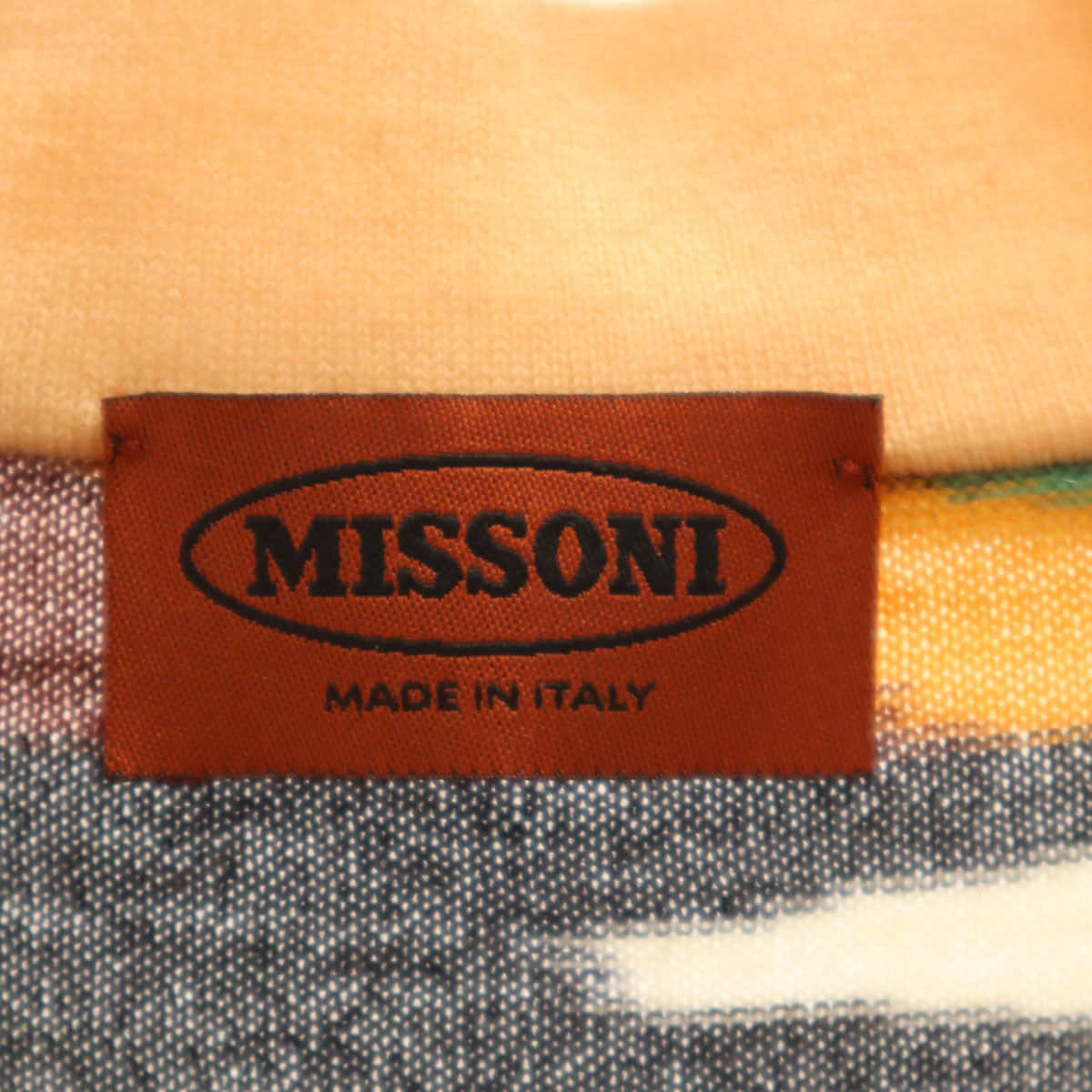 Missoni ミッソーニ イタリア製 総柄 半袖 ポロ ニット 44 マルチ レディース