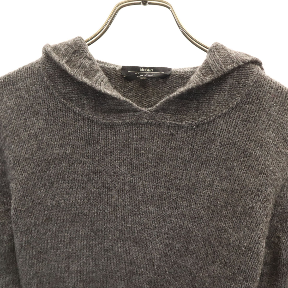 MaxMara WEEKEND LINE マックスマーラ ウィークエンドライン イタリア製 長袖 ニット パーカー S チャコールグレー セーター レディース