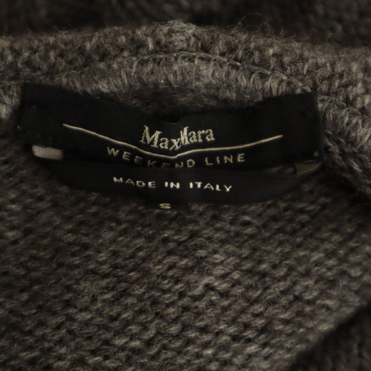 MaxMara WEEKEND LINE マックスマーラ ウィークエンドライン イタリア製 長袖 ニット パーカー S チャコールグレー セーター レディース
