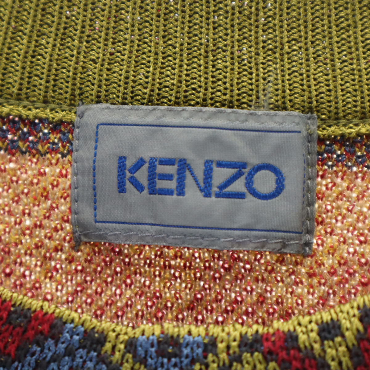 KENZO ケンゾー 90s オールド 日本製 ウールブレンド 総柄 長袖 ニット free レディース