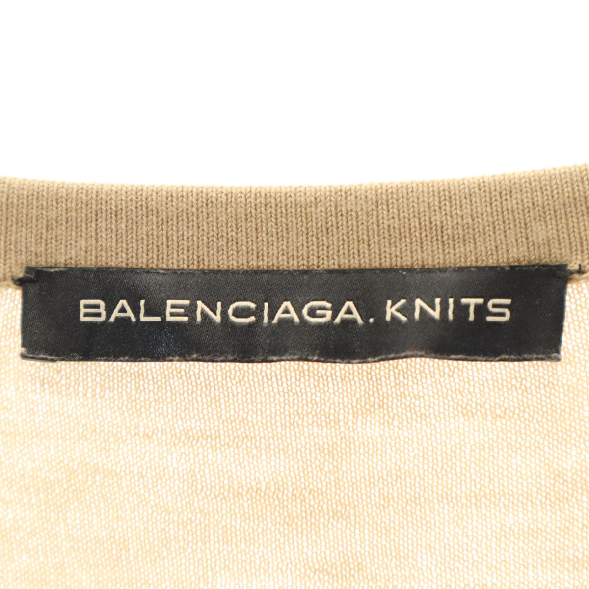 BALENCIAGA バレンシアガ 長袖 Vネック セーター 38 ベージュ メンズ