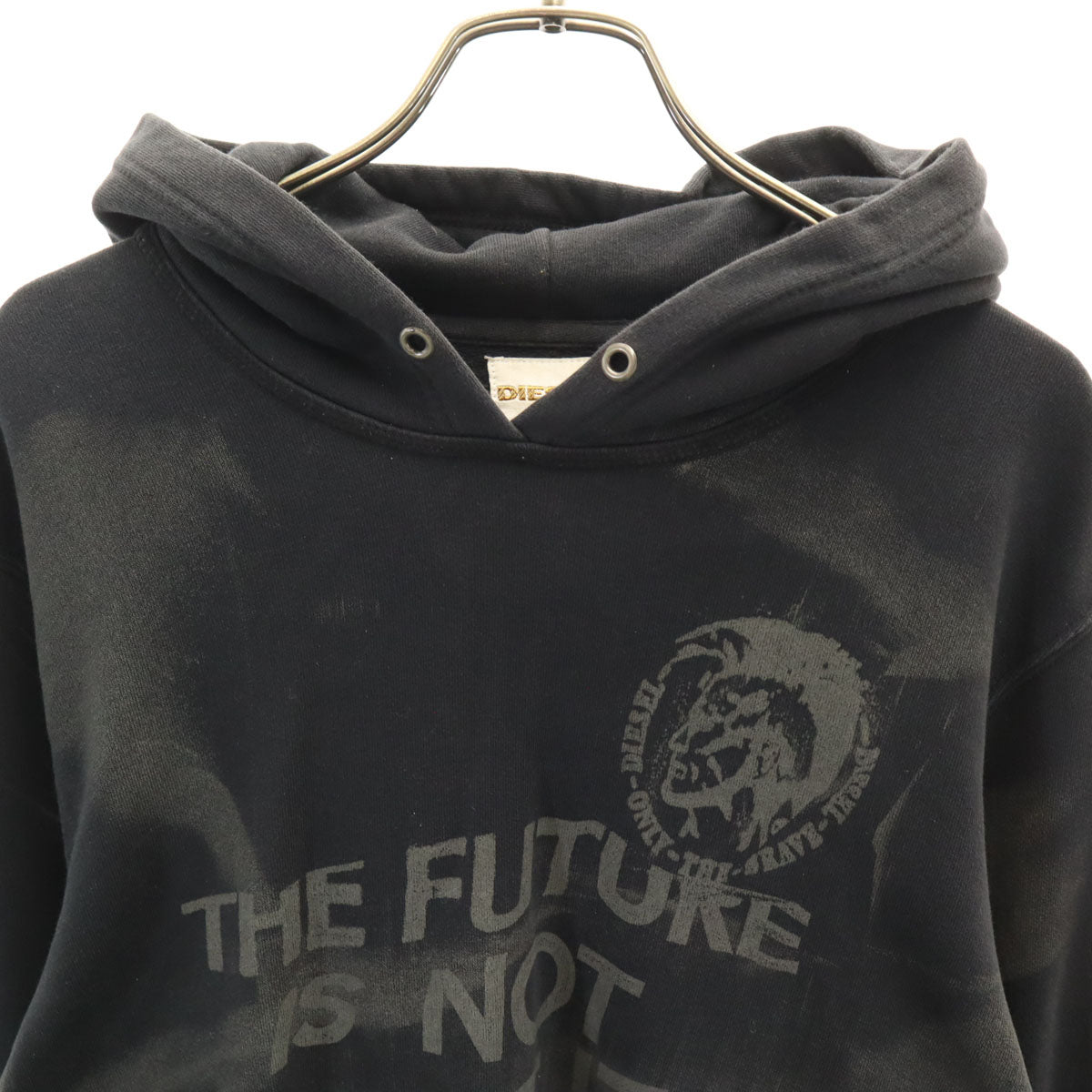 DIESEL ディーゼル 長袖 スウェットパーカー M ブラック メンズ