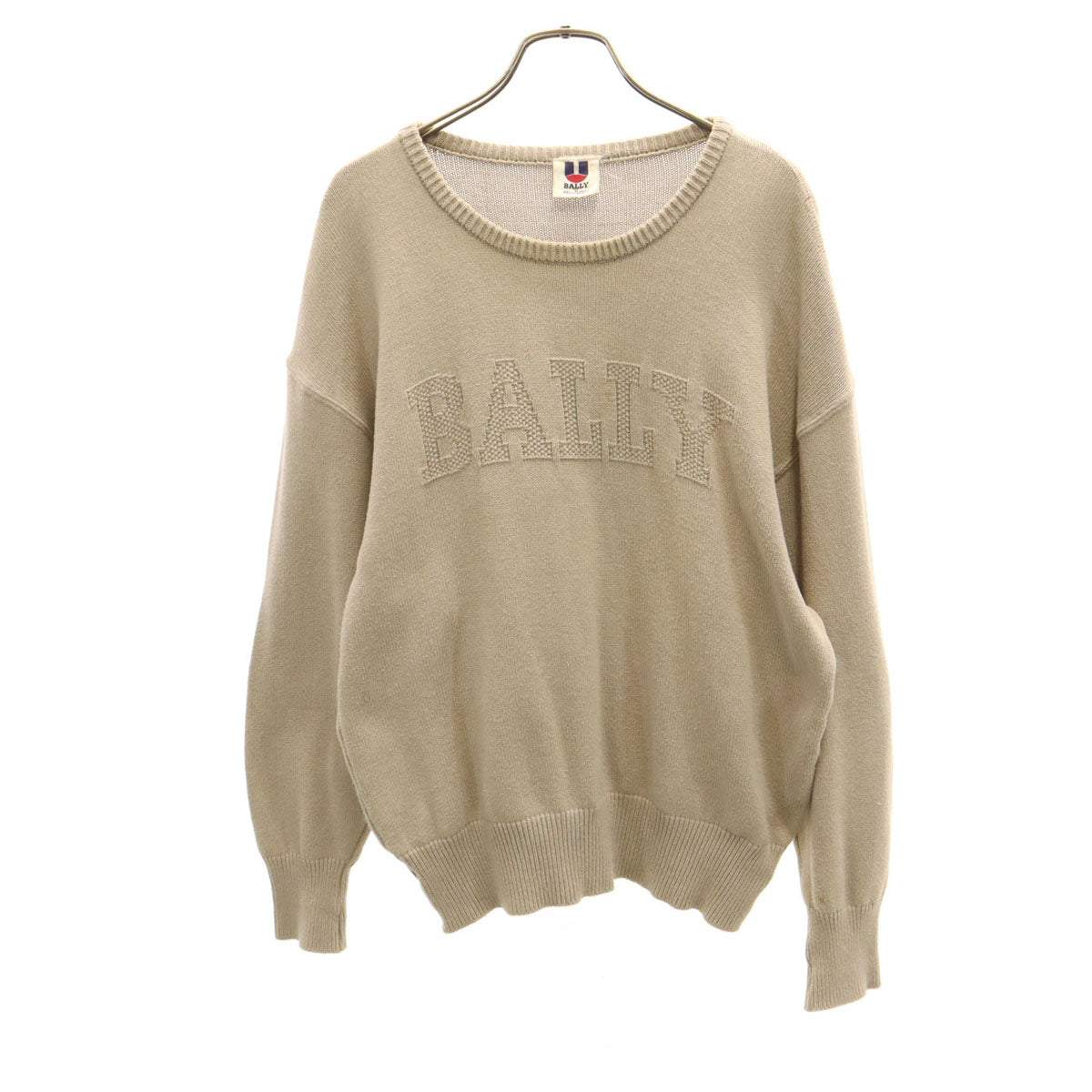 BALLY COLLECTION バリー コレクション 80s 90s オールド 長袖 ニット M ベージュ セーター メンズ