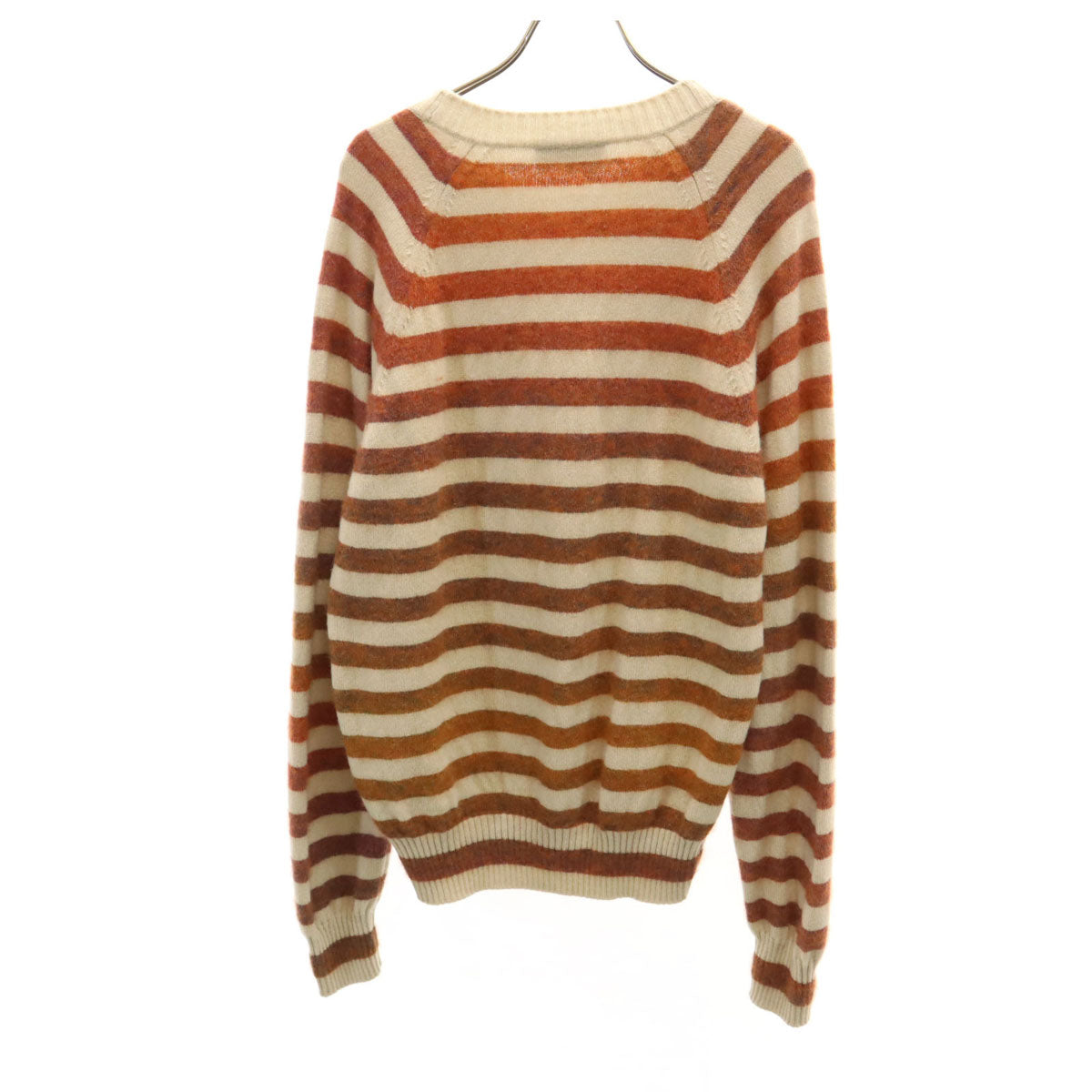 Missoni ミッソーニ イタリア製 ボーダー柄 長袖 セーター 52 ベージュ ニット メンズ