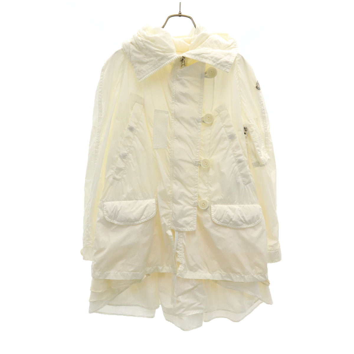MONCLER モンクレール sacai サカイ コラボ SORA GIUBBOTTO フーデッド コート 0 アイボリー ダウン入り レディース