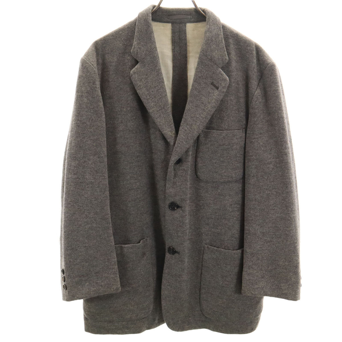 COMME des GARCONS HOMME コムデギャルソンオム 1996年 90s 日本製 オールド ニット テーラードジャケット M グレー メンズ