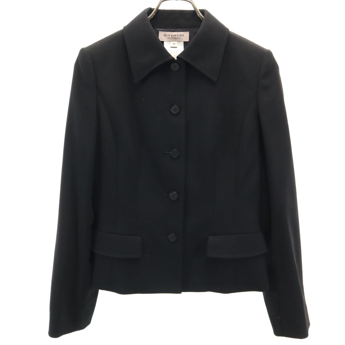 Givenchy ジバンシー 日本製 ウールジャケット 36 ブラック レディース