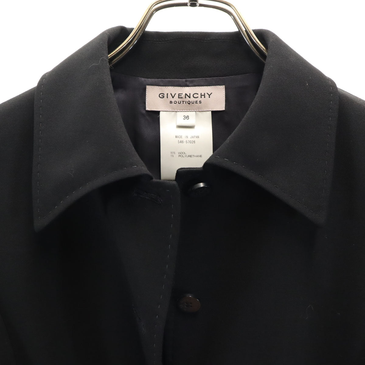 Givenchy ジバンシー 日本製 ウールジャケット 36 ブラック レディース
