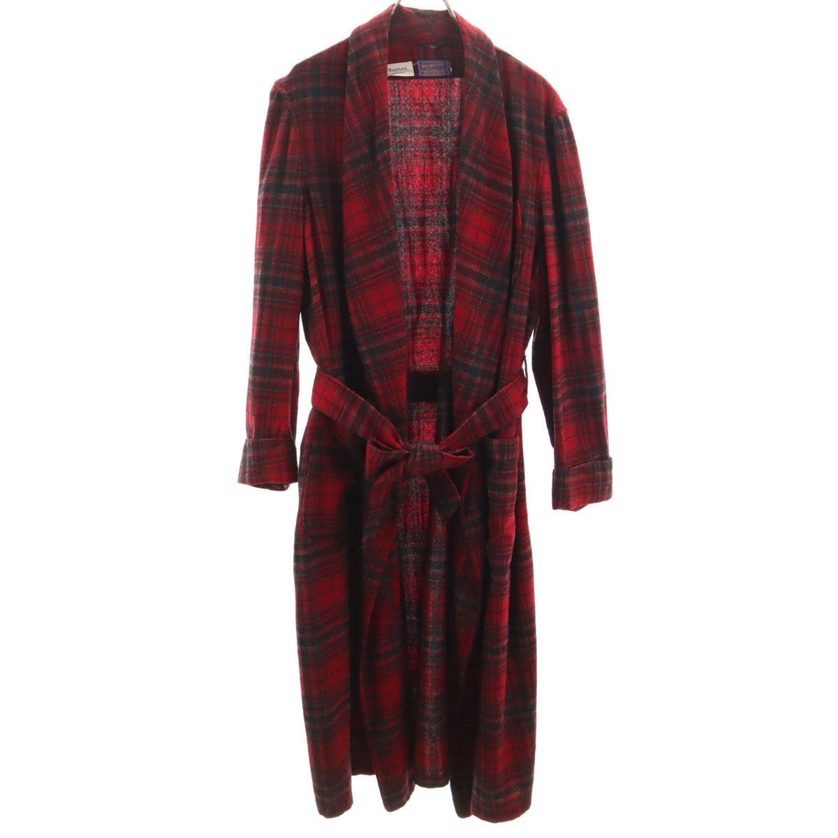 PENDLETON ペンドルトン 40s 50s HAYNES ヴィンテージ チェック柄 フランネル ガウンコート L レッド メンズ