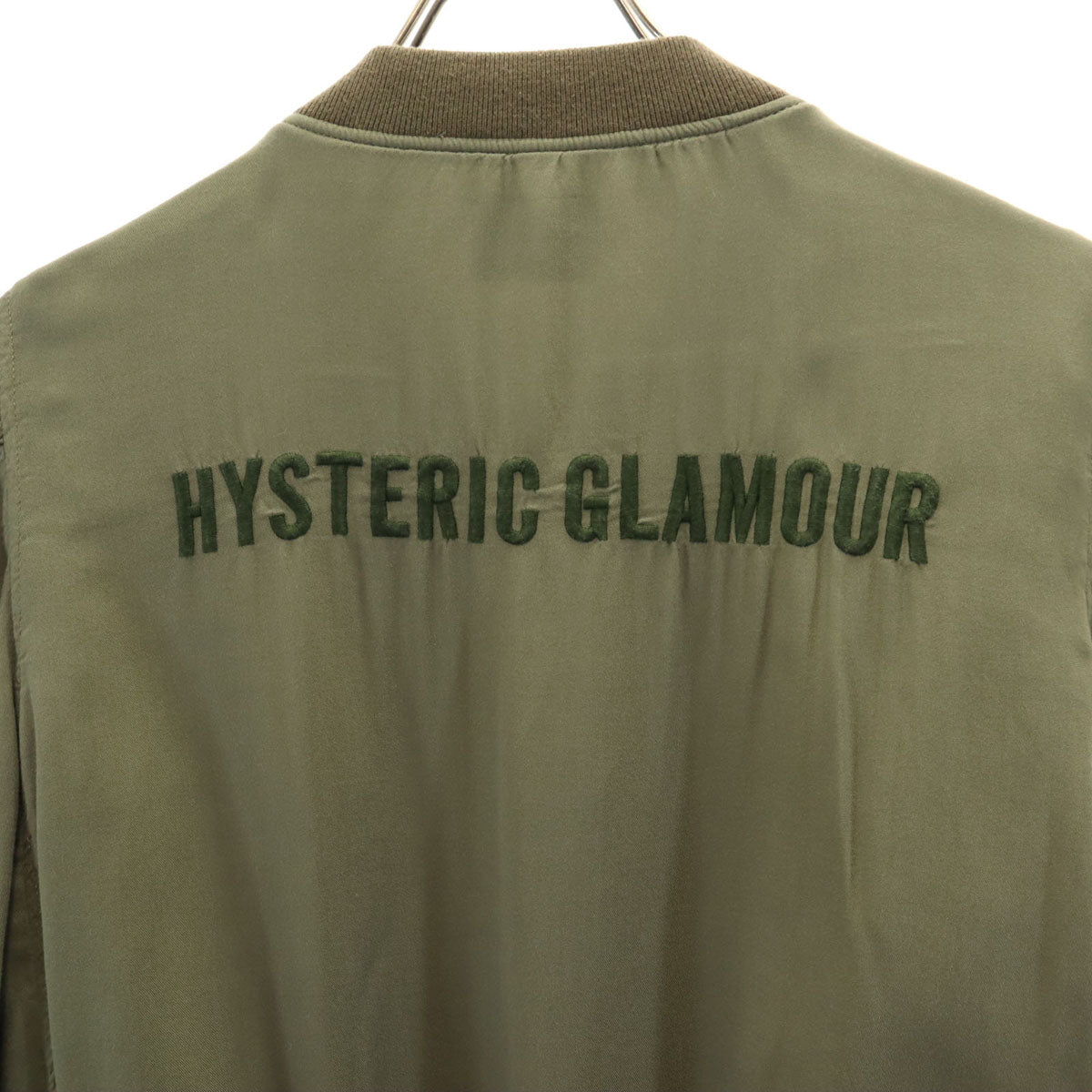 HYSTERIC GLAMOUR ヒステリックグラマー 日本製 レーヨンブレンド MA-1 フライトジャケット free カーキ レディース