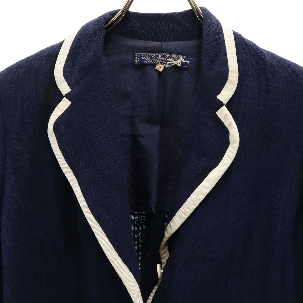 Givenchy ジバンシー 80s 90s オールド 日本製 テーラードジャケット 8 ブルー レディース