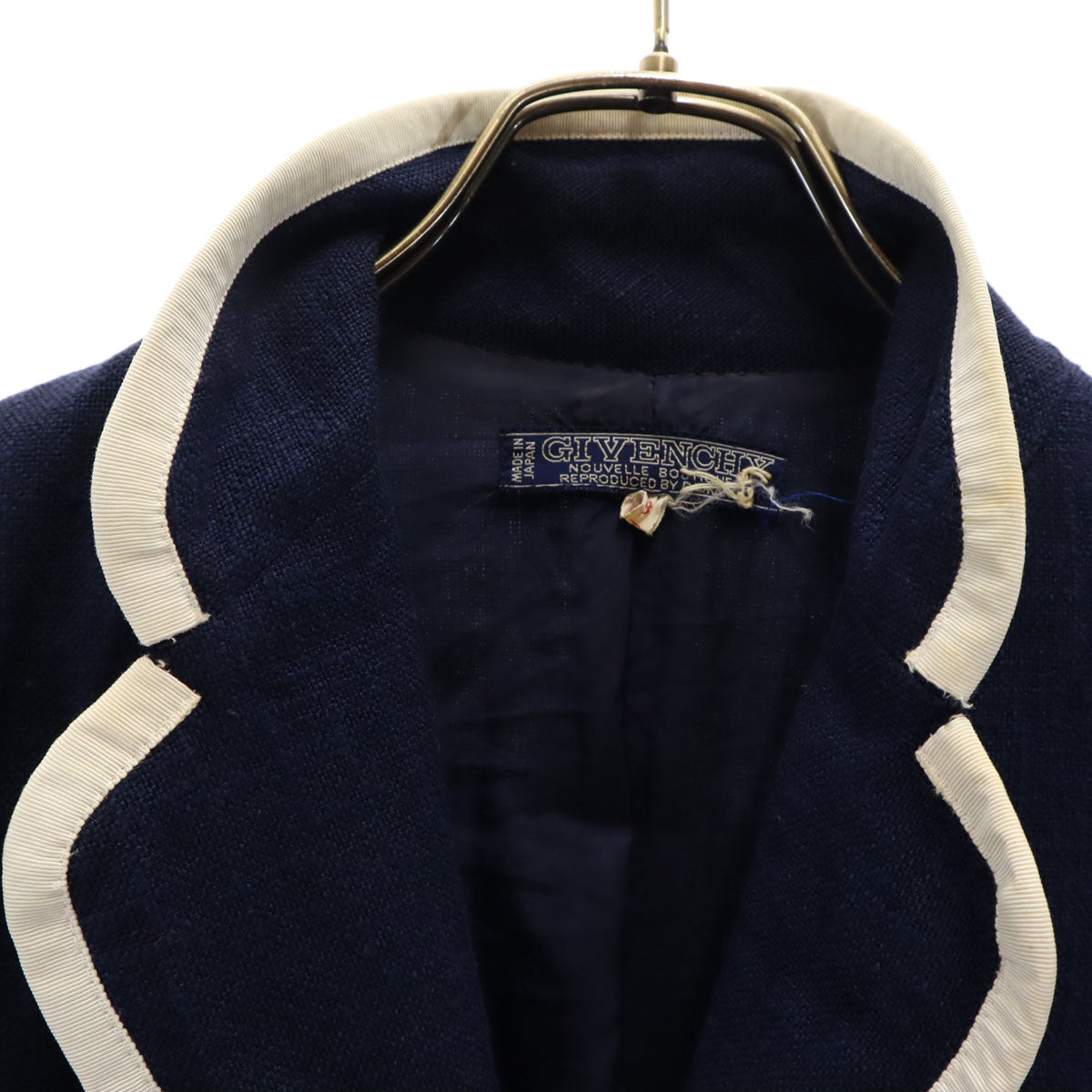 Givenchy ジバンシー 80s 90s オールド 日本製 テーラードジャケット 8 ブルー レディース