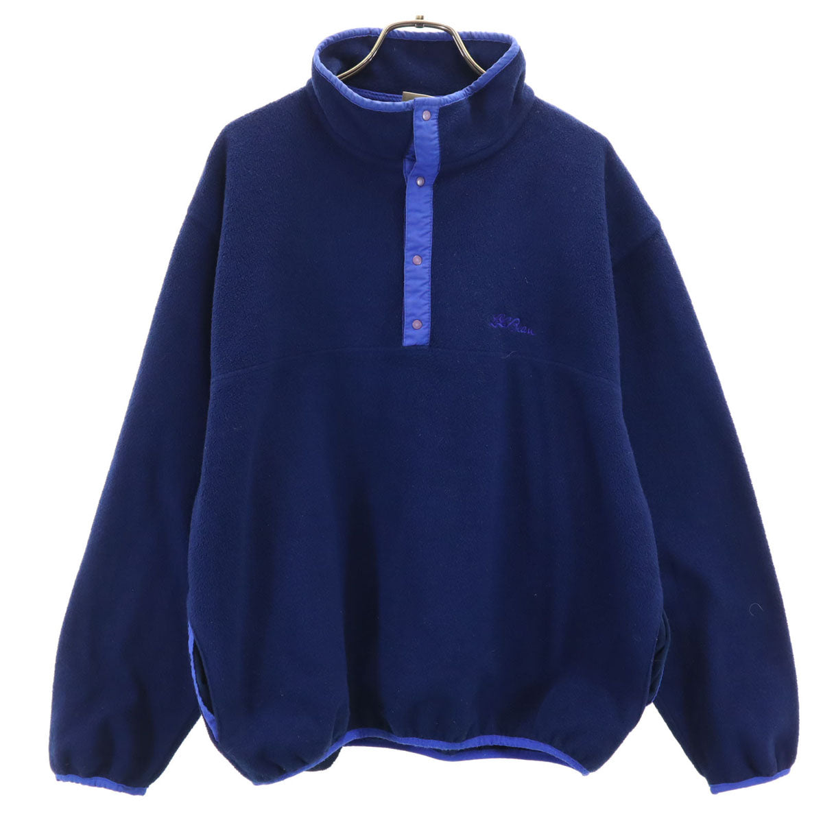 L.L.Bean エルエルビーン 80s ヴィンテージ 長袖 ハーフスナップフリース トレーナー ブルー メンズ