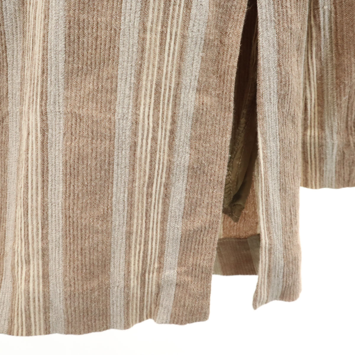 Emporio Armani エンポリオアルマーニ 90s イタリア製 オールド ストライプ柄 コットンジャケット 38 ベージュ レディース